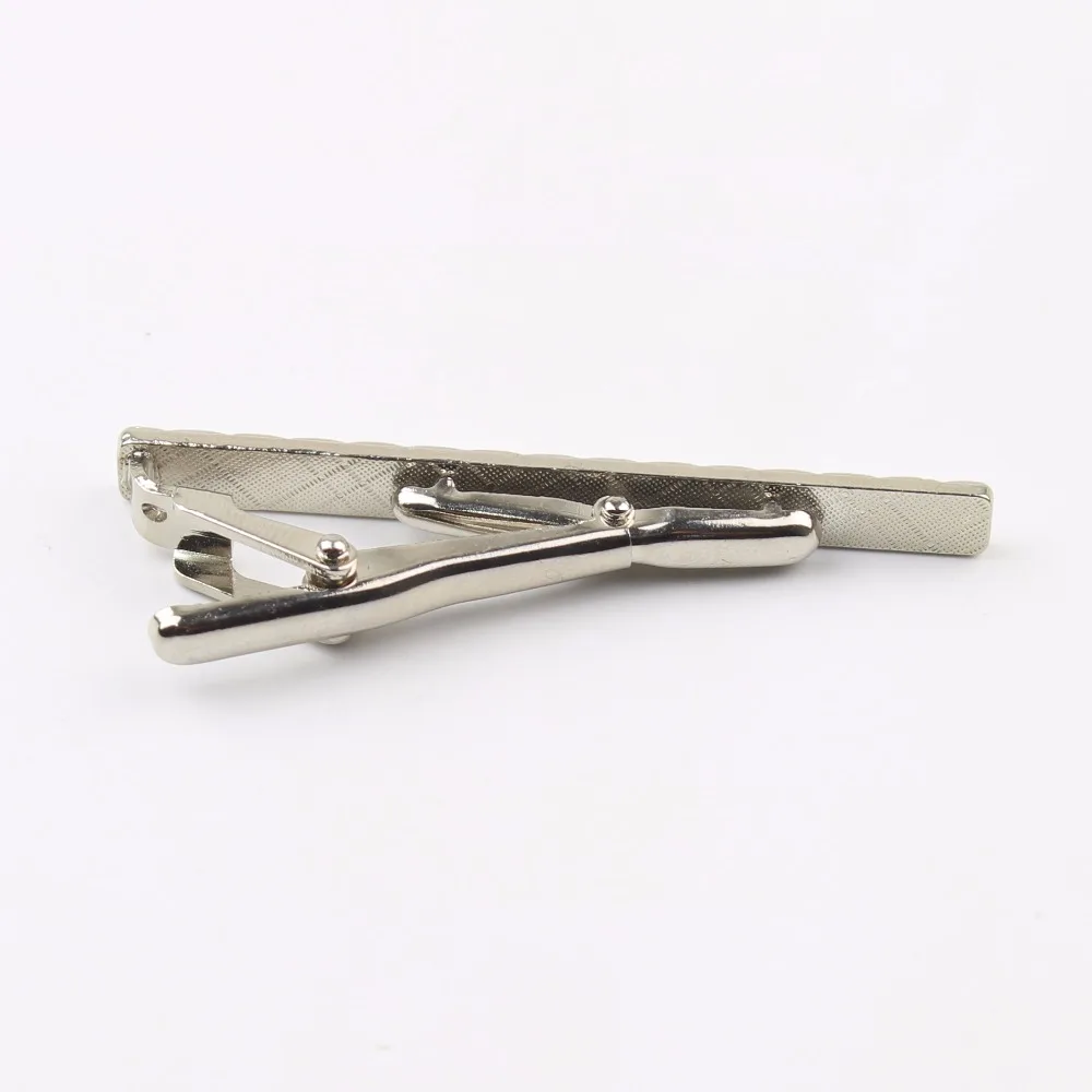 Men\'s Neck Tie Pin Clips Clasp Chrome Stainless Steel Jewelry for Wedding Groom Usher Men\'s Clothing Accessories
