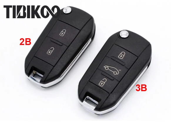 Modified Folding Flip Remote Key Shell For Peugeot 307 308 408 Car Key Blanks for Citroen Sega Triumph CE0536