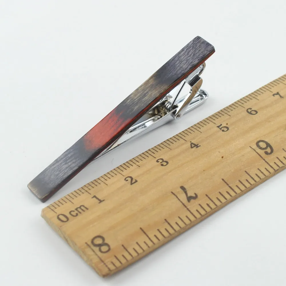 Normal Mens Wood Necktie Tie Clip Pin Skinny Glossy Clasp Copper Bar Wedding Slim Ties Clips Suits Accessories Jewelry