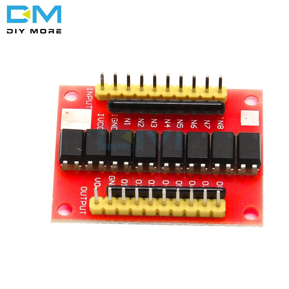 12V 8CH 8 CH Channel Optocoupler Isolation Board High Level Trigger Isolated Module Positive Phase Amplification Plate 50mA