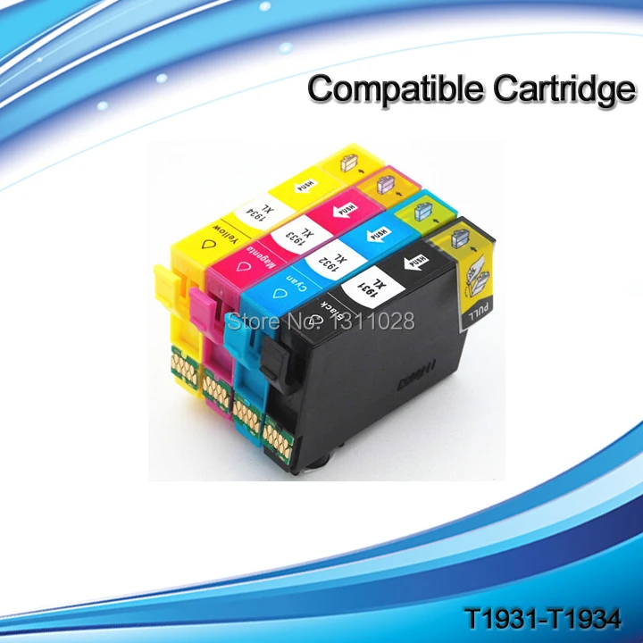 INK WAY T1931 5PCS T1931 T1932 T1933 T1934 compatible ink cartridge for T1931 - T1934  for EP WF-2521 WF-2531 WF-2541