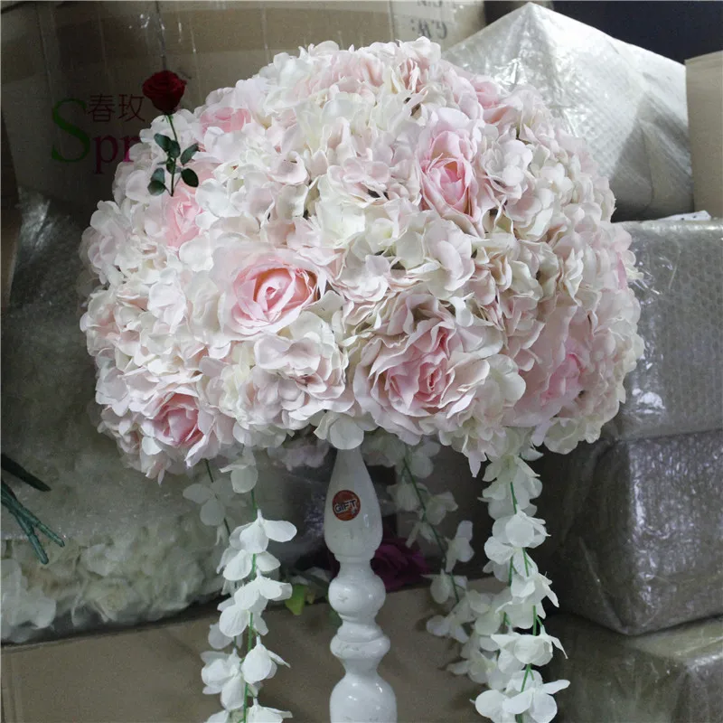 

SPR Table Runner Garland Wedding Arrangement Decoration Ball Centerpiece Row Flowers Rose Artificial Flower Centerpieces