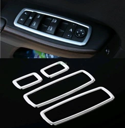 4pcs/set Car styling Chrome Interior door cover armrest trim for Jeep Grand Cherokee 2011 2012 2013 2014 2015
