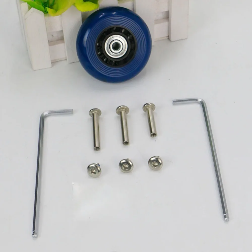 Black Travel Accessories Luggage Suitcase Replacement Wheels Axles Deluxe Repair OD 70 mm (Only black, blue out of stock)