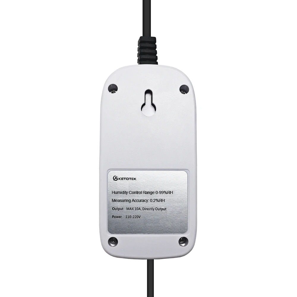 0 ~ 99% RH presa regolatore di umidità digitale per igrostato igrometro uscita controllo umidità 110V 220V 10a con sensore di umidità