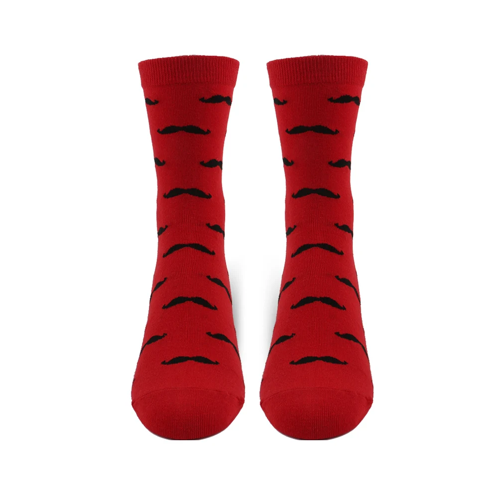 LeFifino Fashion Harajuku Street Style Men\'s Cotton Socks Novelty Moustache Male Casual Dress Socks for Men High Quality L24629