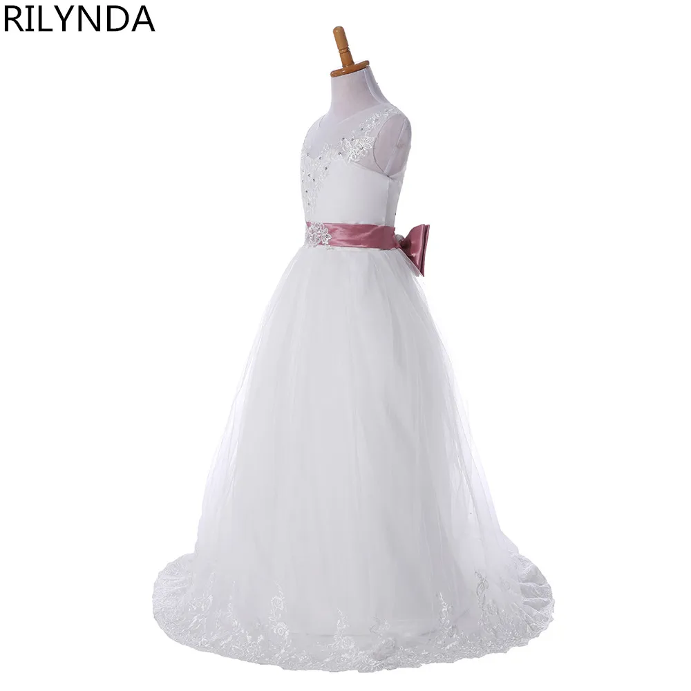 Robes de demoiselle d'honneur princesse en dentelle pour les filles, robe de Rh, robes de première communion pour les filles, robes de reconstitution historique pour tout-petits en fibtulle, nouveau, 2019