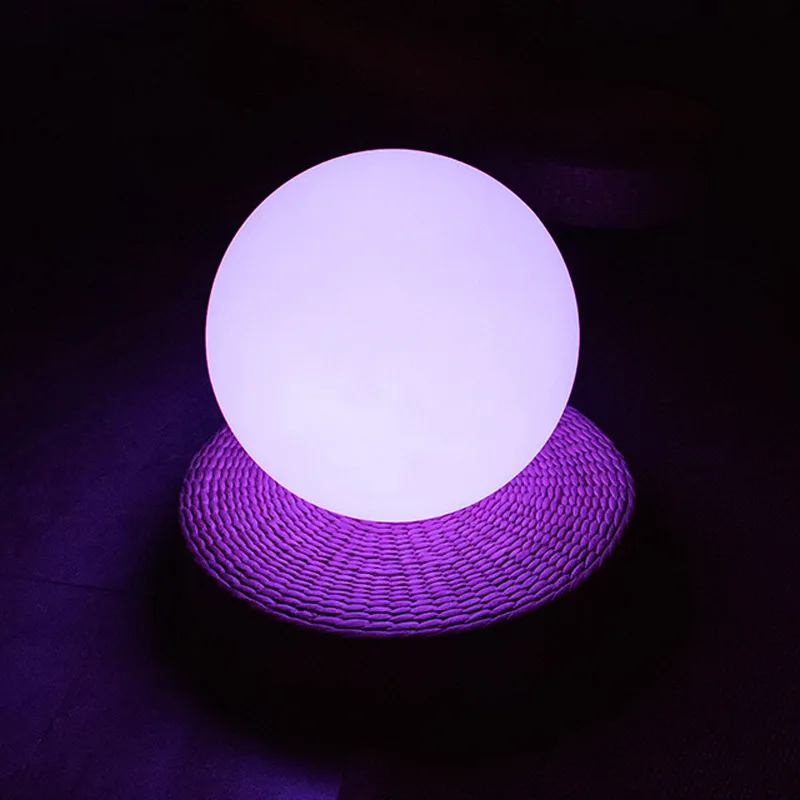 Nouveau système d'éclairage LED RGBW rechargeable sans fil, boule ronde d120 mm, imperméable pour meubles, lampe de jardin de table