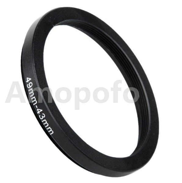 Wholesale 49-43mm Step-Down Metal lens filter Adapter Ring/49mm Lens to 43mm UV CPL ND Accessory