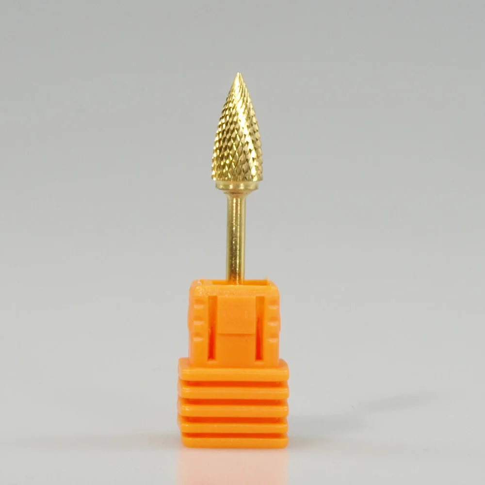 Professioneller Gold 3/32 Zoll Wolframkarbid-Nagelbohrer für Elektrische Feile, Maniküre, Pediküre, Salonwerkzeug – Detail 6