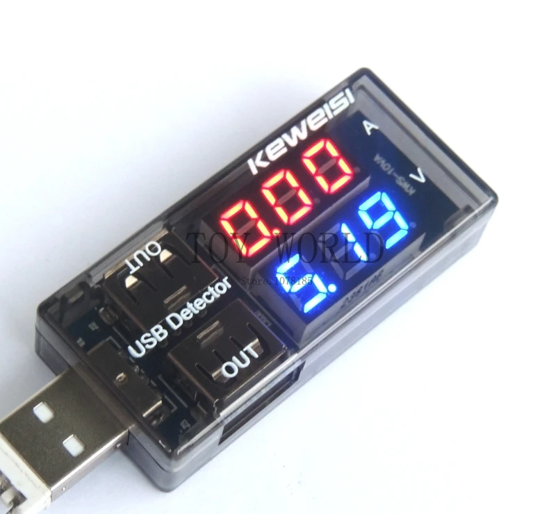 High Quality KEWEISI 3V to 9V 0A to 3A USB Charger Power Battery Capacity Tester Voltage Current Meter Drop