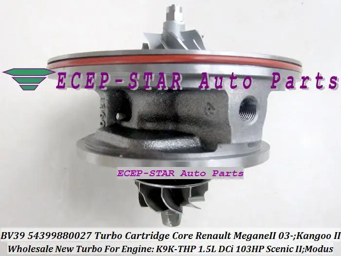 Free Ship Turbo CHRA Cartridge Core BV39 54399880027 8200204572 8200578315 8200360800 7701476183 For Renault Megane K9K-THP 1.5L