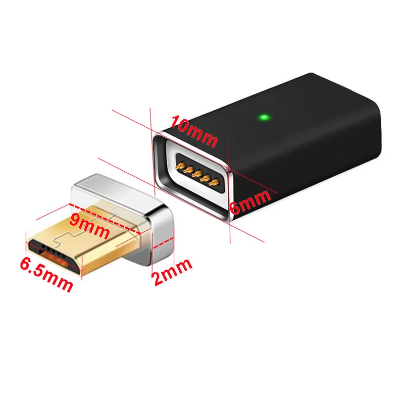 Magnes adsorpcyjny Adapter Micro USB magnetyczny kabel ładujący konwerter do SAMSUNG XIAOMI HUAWEI ASUS Android Phone