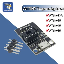 Scheda di sviluppo ATTINY collegabile per ATtiny13A/ATtiny25/ATtiny45/ATtiny85 amplificatore di programmazione connettore di alimentazione Micro Usb