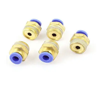 5 x Straight Quick Connectors Pneumatic Fittings 6mm x 3/8