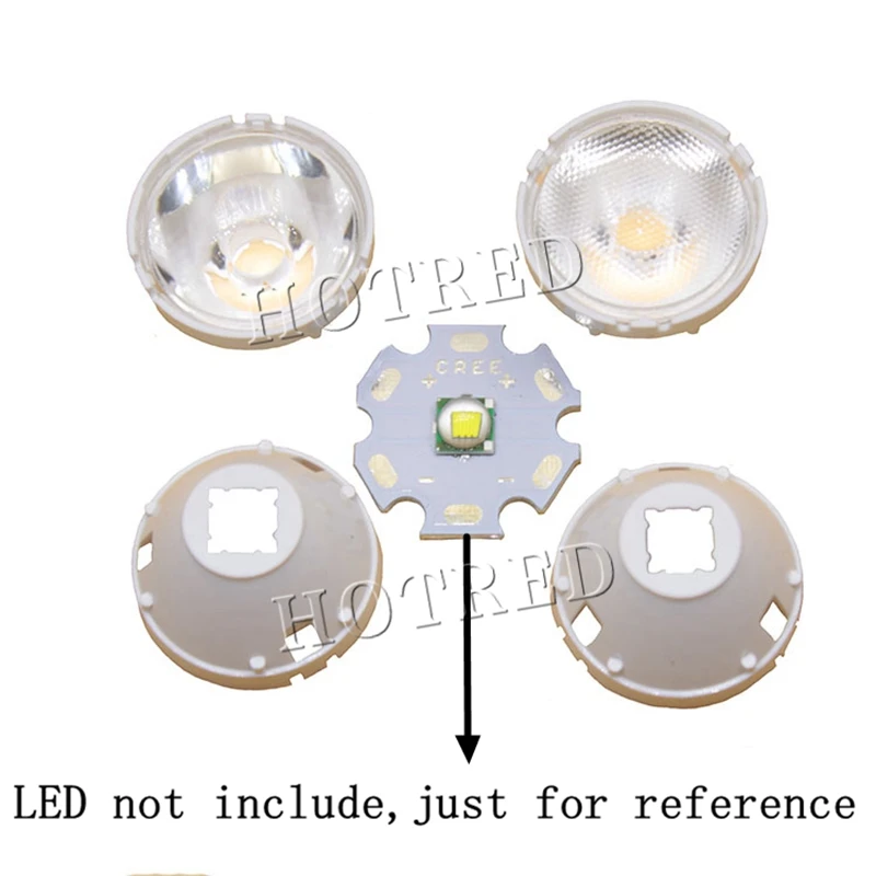 10-100pcs LED Lens 5050 XML XML2 XHP50 Diode LED Chip Optical Lens 21mm 32mm white holder10/25/45/60 degree Reflector Collimator