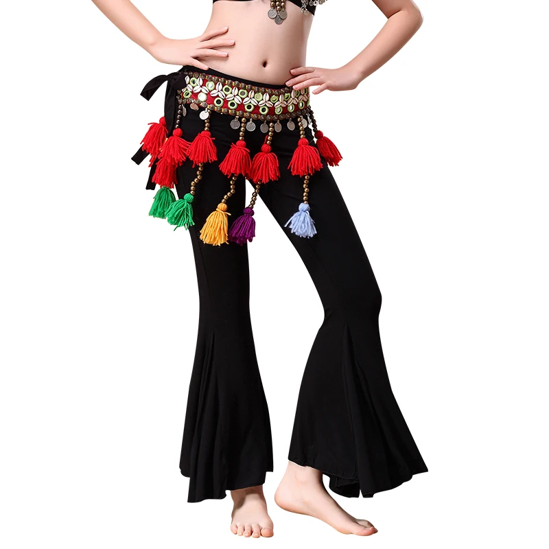 Children Belly Dancing American Tribal Style Girls Dancewear Flared Trousers Yoga Pants Children Belly Dance Pants