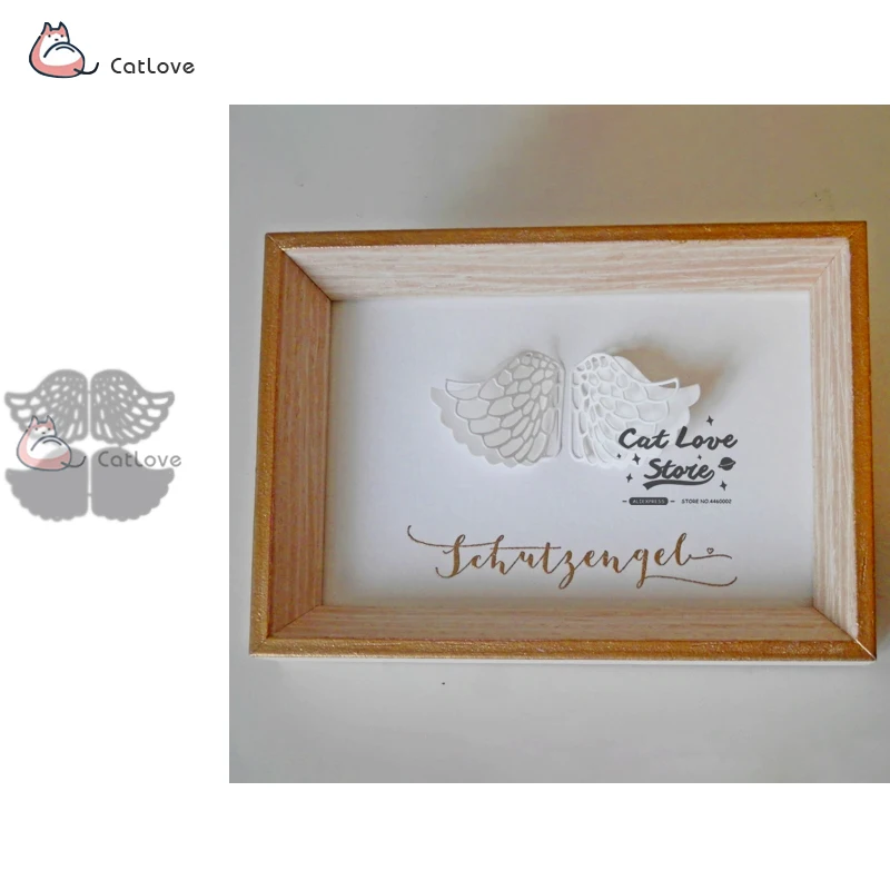 2 قطعة أجنحة الملاك المعادن قطع يموت الإستنسل DIY بها بنفسك سكرابوكينغ ورقة بطاقة الزخرفية الحرفية يموت النقش يموت تخفيضات جديد 2019