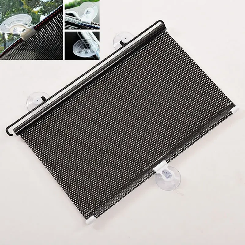 Black 45 x125cm Car Auto Window Roll Blind Sunshade Windshield Sun Shield Visor