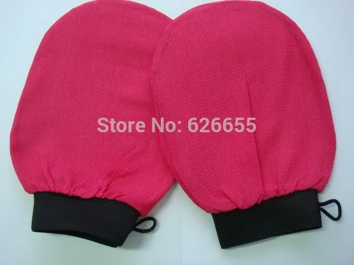 Free shipping 5pcs/lot rose morocco hammam scrub mitt,magic peeling glove,exfoliating bath glove tan removal mitt