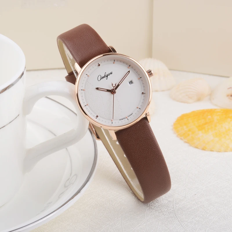 Women's watch fashion simple thin new leather belt girls quartz watch waterproof female watch