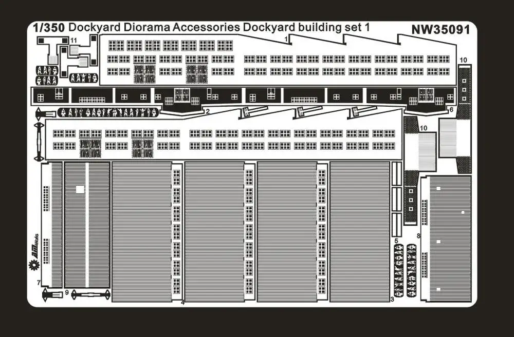 

1/350 Scale WWII Shipyard Pier Scenario Building I