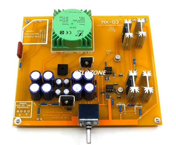 

finished 1:1 replica Italian RudiStor NX03 headphone board with ALPS 27 type potentiometer with fully sealed transformer