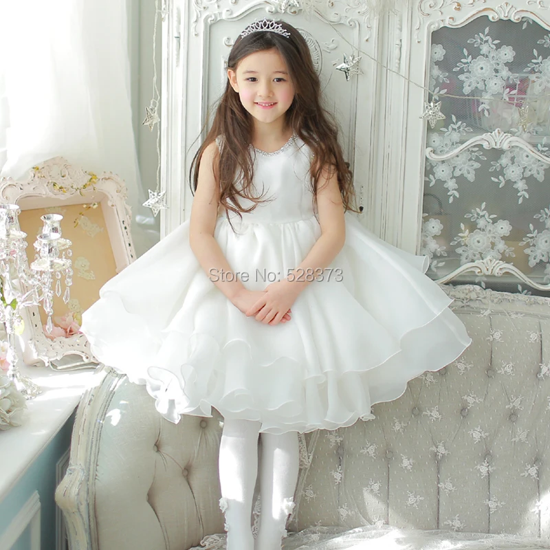 YNQNFS FG46 Real Picture Puffy Princess Baby Kids Child Pageant Birthday Party Bridal Organza Ruffles Flower Girl Dresses with B