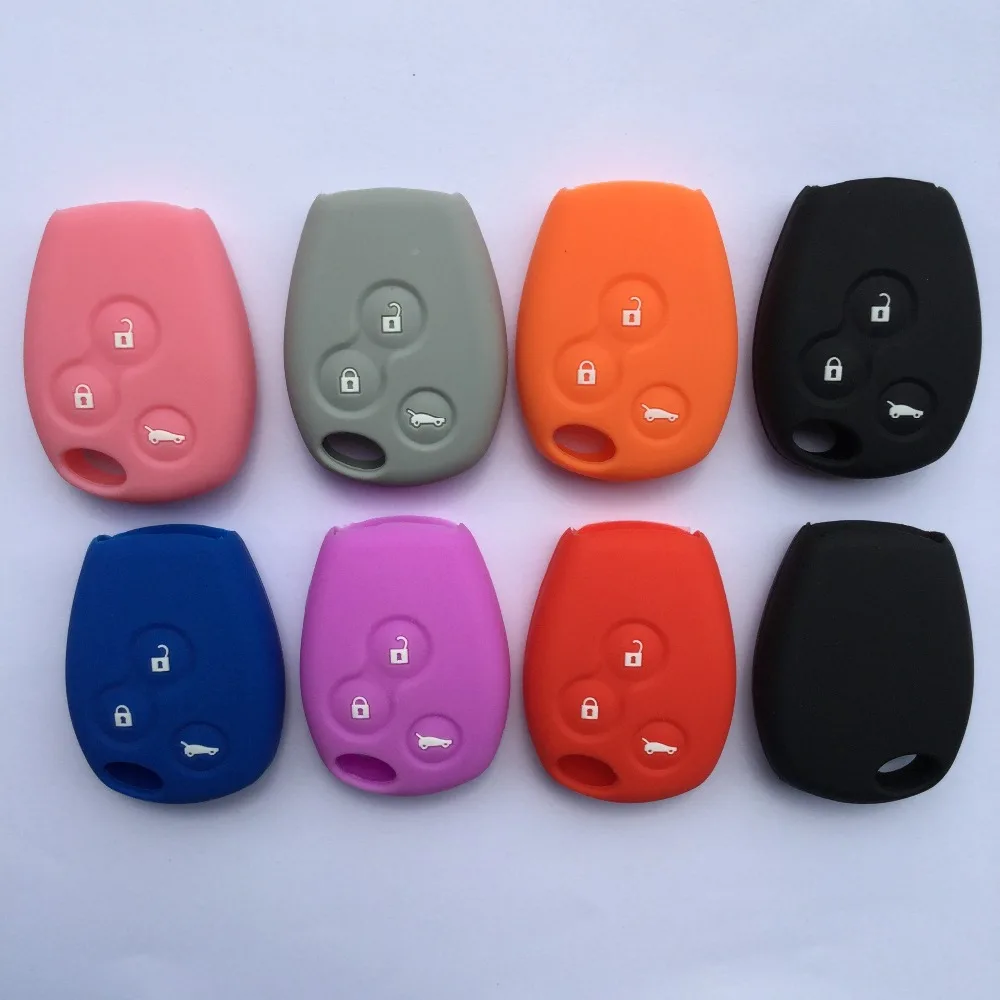 3 Button Key Silicon Case For Mercedes Benz Smart FORTWO Cabrio CITY Forfour ROADSTER For Renault Clio Kangoo Megane FOB Key