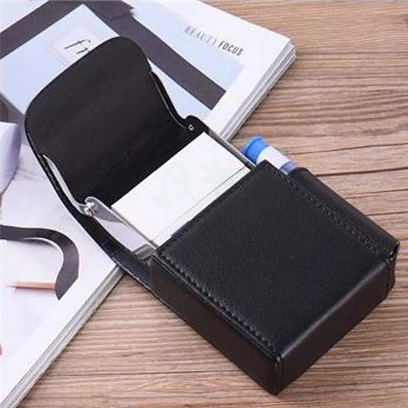 PU Leather Cigarette Box Case with Pouch Lighter Holder Cigarette Case Wallet Design for Men and Women Unisex