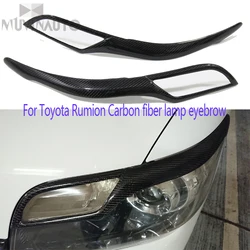 For Toyota Rumion Carbon fiber Eyebrows Rumion Eyebrows Lamp eyebrow For Toyota Rumion Refit Carbon fiber Headlight decoration