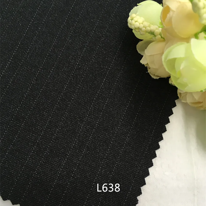 2016 wool wool suit fabric thick pure garment cloth stripe casual suit vest pants DIY