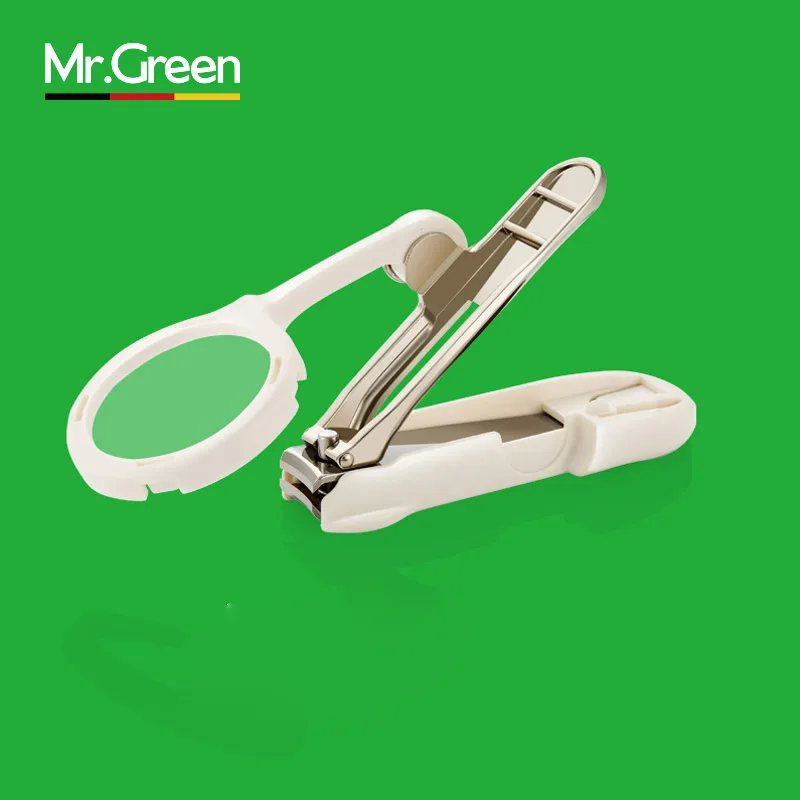 MR.GREEN – coupe-ongles à ceinture pour adulte, avec loupe, pour personne âgée, en résine avancée, les orteils et les doigts des personnes âgées, couteau dans boîte en métal