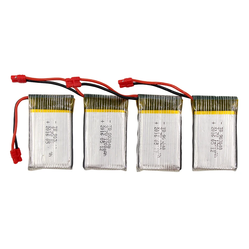 EBOYU – chargeur à 4 ports pour Syma X5HC X5HW, avec batterie 3.7V, 1200mAh, 25c, quadrirotor RC, X5HC-1 X5HW-1