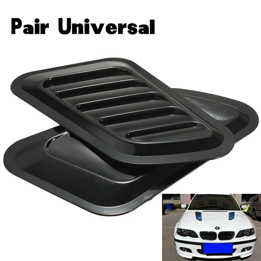 

Universal 1Pair Vent Cover Car Decorative Air Flow Intake Scoop Turbo Bonnet Hood Fender Car Styling