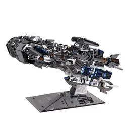MU 3D Metal Puzzle Star Craft multicolour battlecruiser DIY Laser Cut Jigsaw Model For Adult Educational Toys Desktop decoration