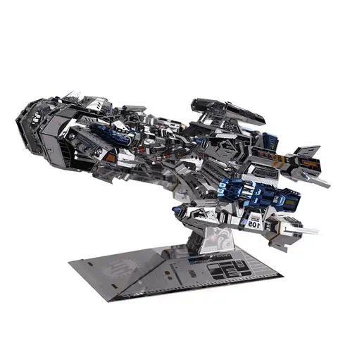 MU 3D Metal Puzzle Star Craft multicolour battlecruiser DIY Laser Cut Jigsaw Model For Adult Educational Toys Desktop decoration
