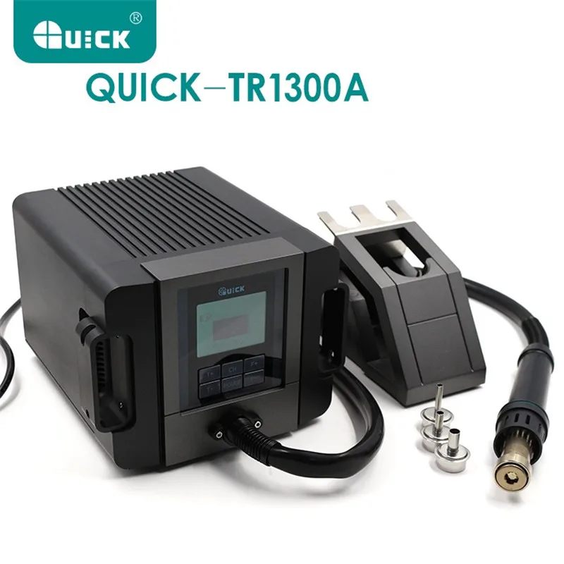 

1300W Original QUICK TR1300A Intelligent Hot Air Soldering Station For Phone Repair Hot Air Gun Demolition Welding Touch Control