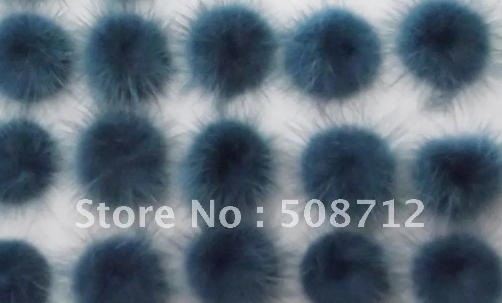 

Free shipping!!!!500pcs mink fur ball embellishment sew trim for DIY craft hair accessory 30mm blackish green