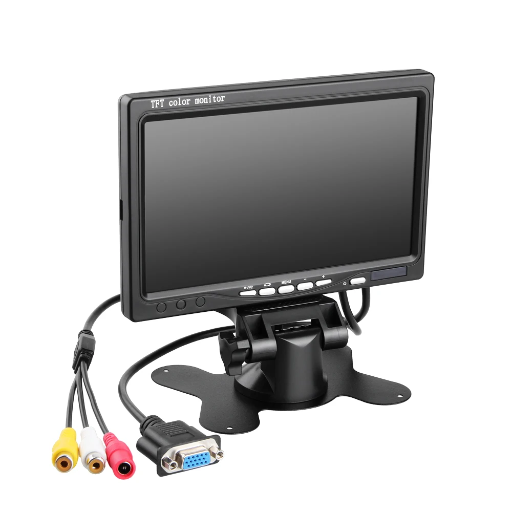 Gision 7Inch VGA Monitor With Wifi GPS Tracker 4CH H.264 SD Car Mobile Dvr+3Pcs Metal Side Rearview AHD HD Truck Camera+32G SD