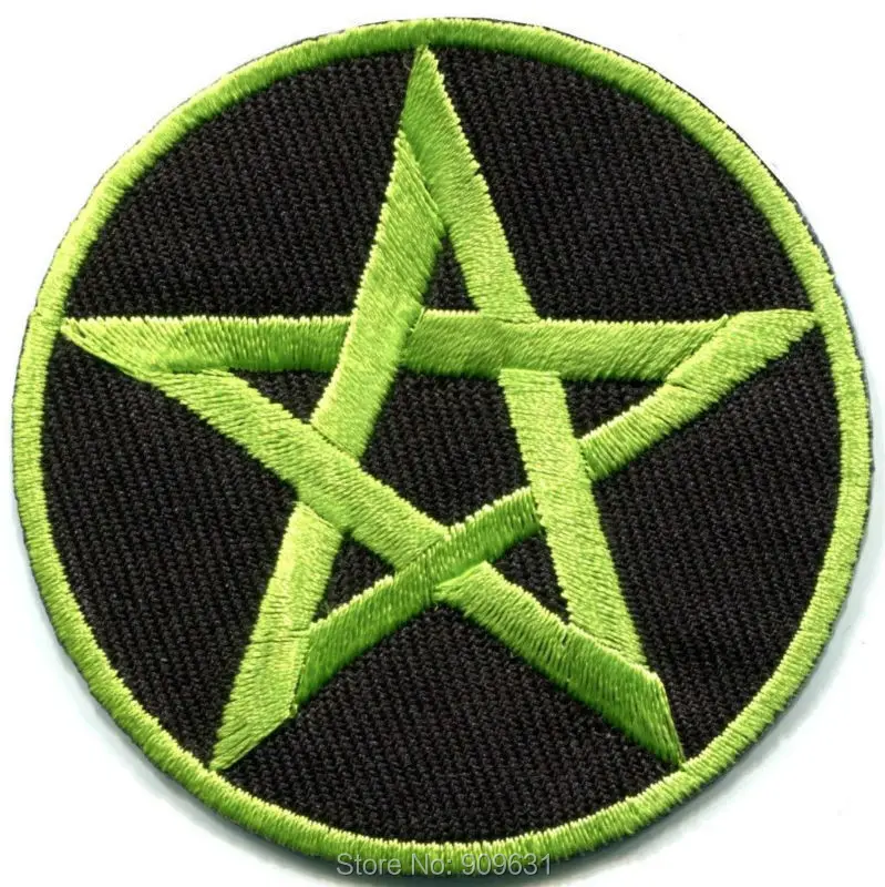 

Satanic pentagram pentacle occult wicca pagan applique iron-on patch