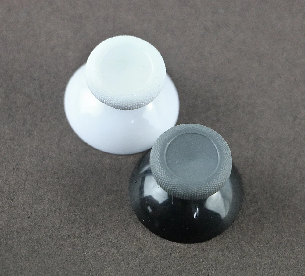 100 buah/lot tutup Joystick thumbstick analog hitam abu-abu & putih penutup pegangan Rocker kepala jamur untuk xboxone s XBOX one slim