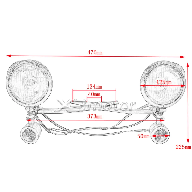 Motorcycle Driving Passing Turn Signals Spot Light Bar For Harley Honda Yamaha Kawasaki Bikes Cruiser Chopper Custom