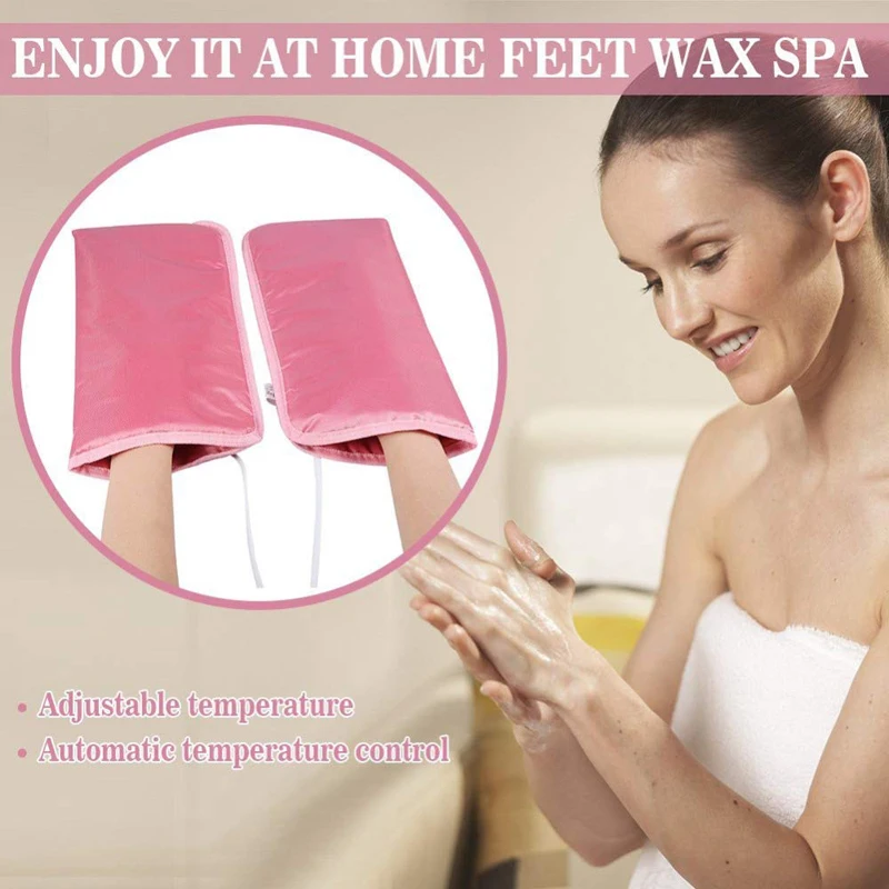 Paraffin Wax Heated Booties, Electric Heated Mittens Gloves for Hand & Foot Wax Treatment ,Therapy SPA Mitts for Women Beauty