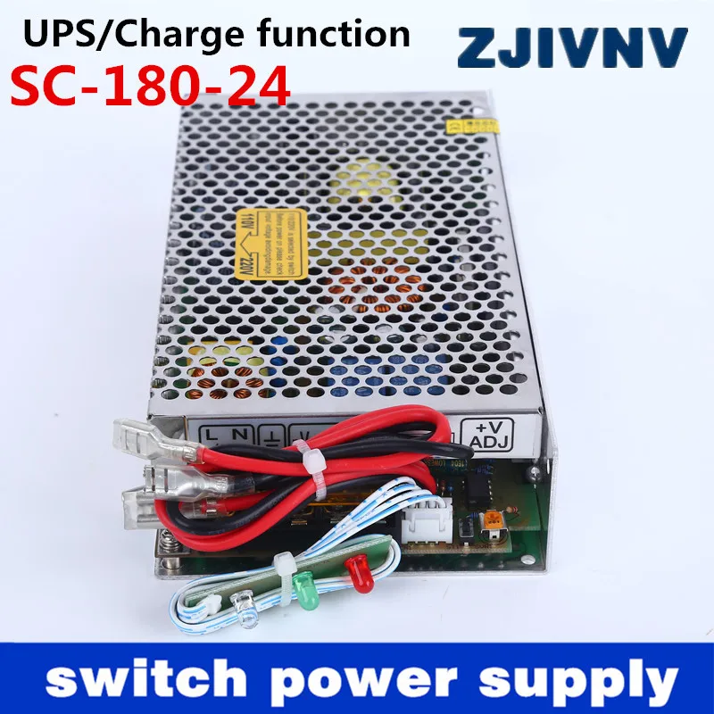 New 180W 24V 6.5A universal AC UPS/Charge function monitor switching power supply input 110/220v 24v battery charger 24vdc