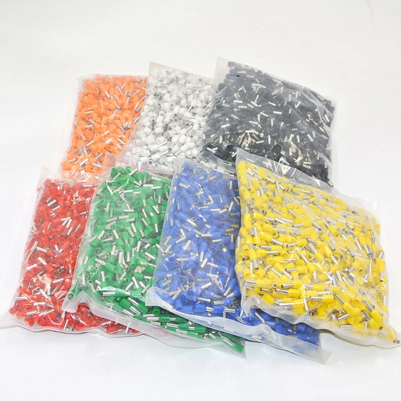 E1508 1000pcs 16 AWG 1.5mm2 Insulated Cord End Terminal Wire Ferrules