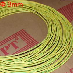 Manguito de Cable de línea de tierra, retardante de llama amarillo-verde, amarillo y verde, tubo de tubería retráctil, 12M, 3mm de diámetro, 2:1