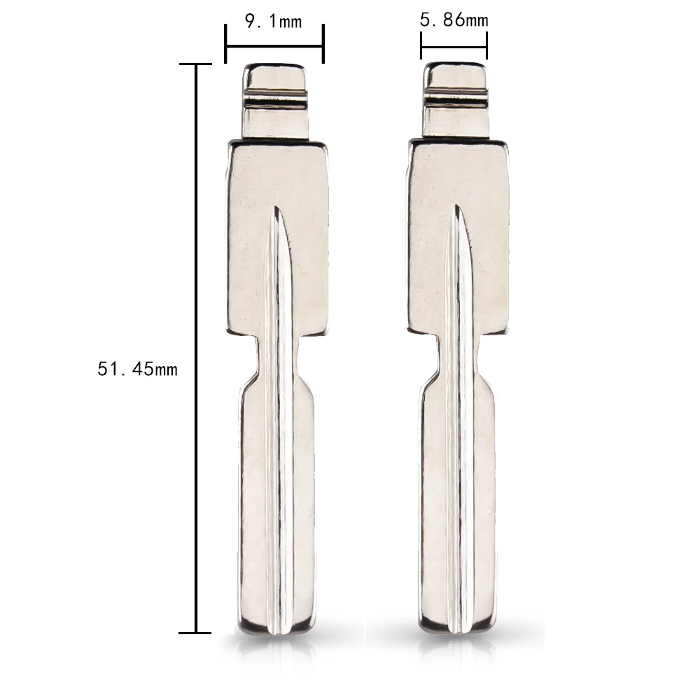 Dandkey10 peças/lote chave remota, lâmina em branco de metal sem cortes para substituição de chave de carro bmw