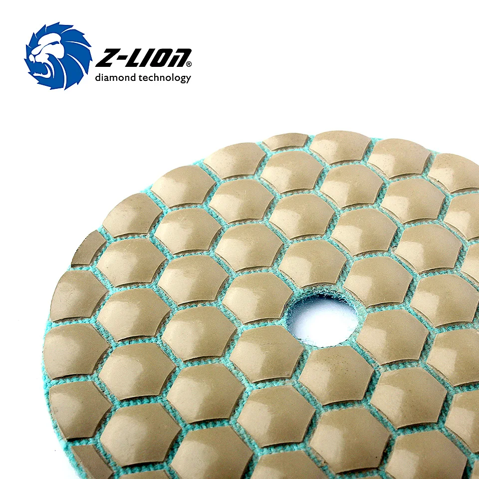 Z-LION Dry Flexible Polishing Pad 7pcs/Set 3 Inches Diamond Sanding Disk For Granite Marble 80mm Premium Dry Polishing Stone