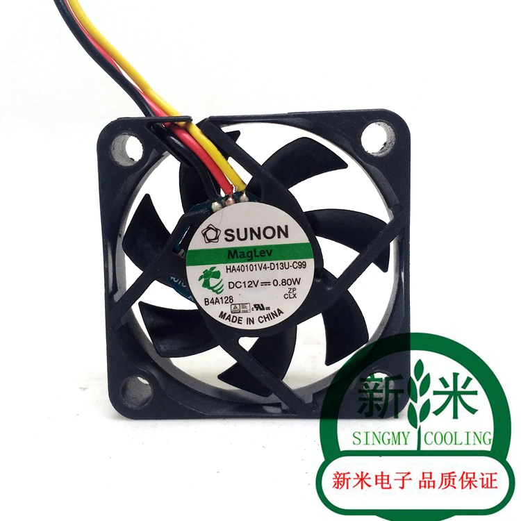 USED SUNON HA40101V4-D13U-C99 12V 0.80W 4CM 4010 3lines Ultra-thin silence cooling fan